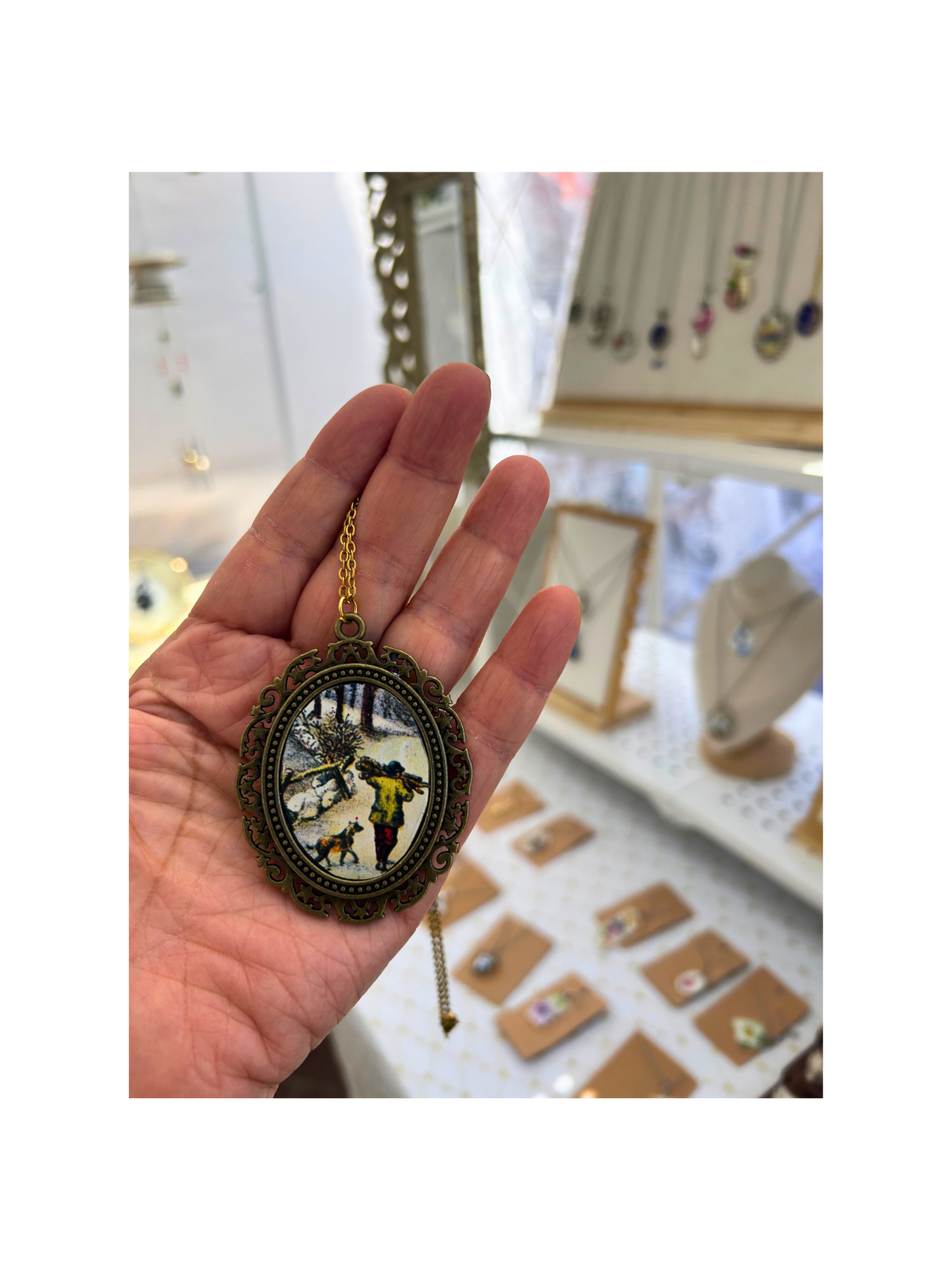 Vintage Tin Can Pendant necklace