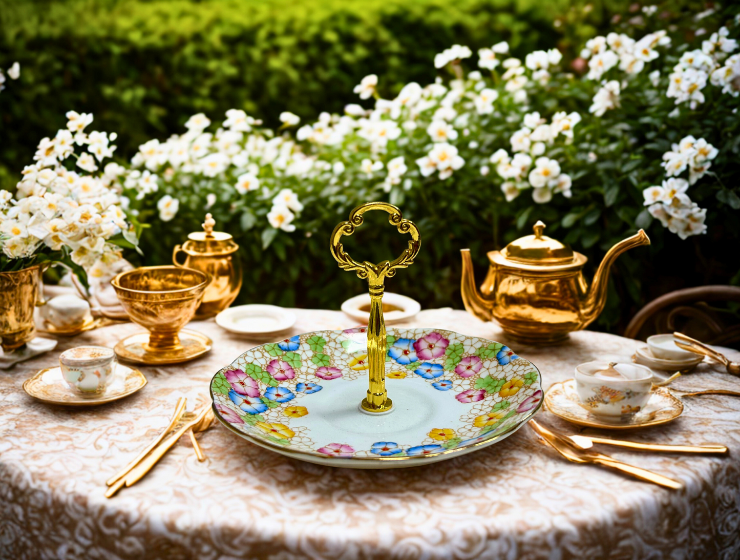 Multi color baby flower trinket tray
