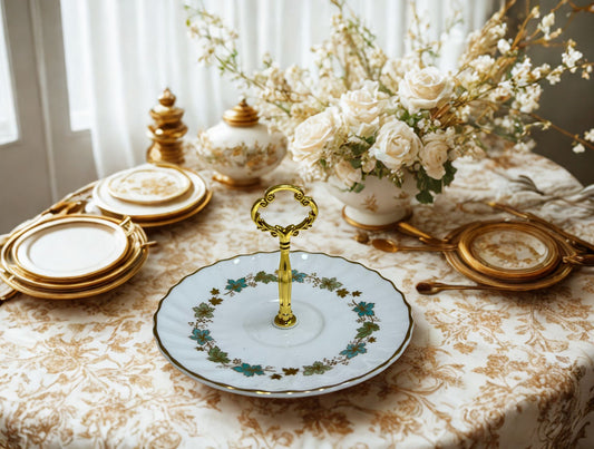 Brown and green grape vine trinket tray